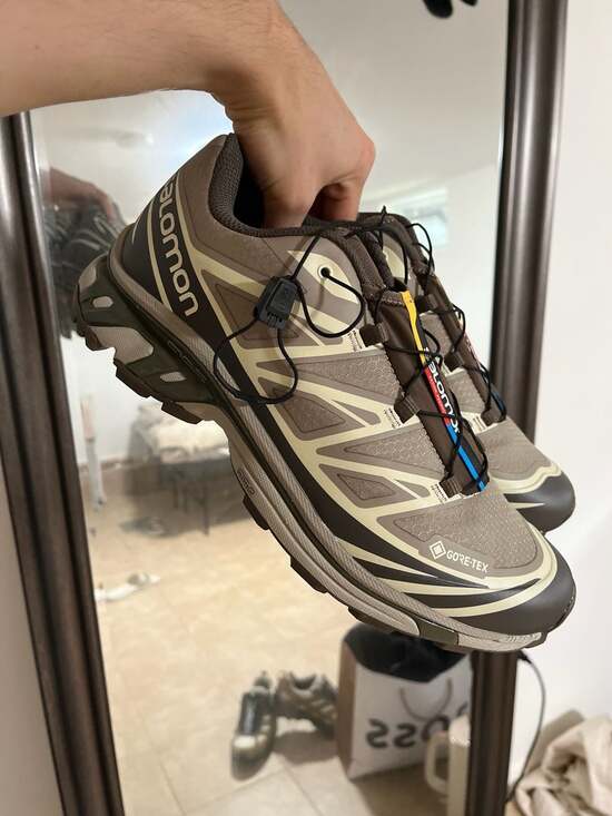 Salomon Other - Salomon XT-6 GTX Size 11 Walnut Huckleberry Low Brown Khaki Men’s gore-tex